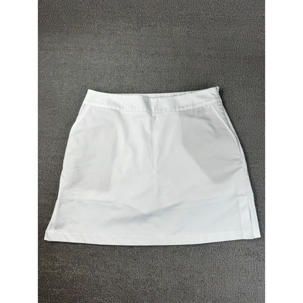 Adidas Skort Womens 12 White ClimaCool Golf Tennis Pickle Ball Athleisure Resort